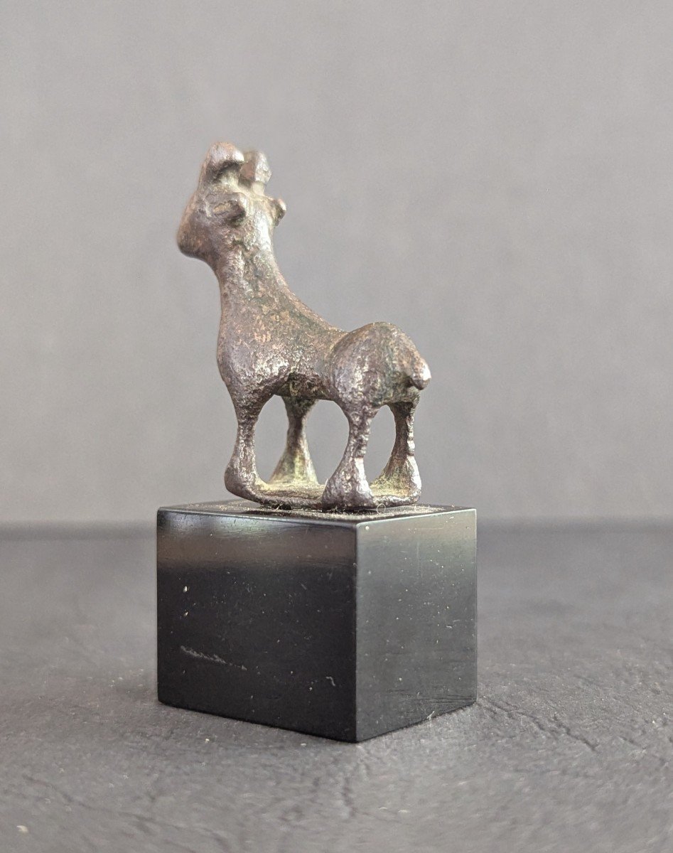 Very Rare Bronze Ram From The Gallo-roman Period - Old Collection - Gallic Antiquity-photo-3