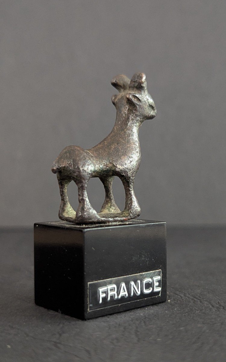 Very Rare Bronze Ram From The Gallo-roman Period - Old Collection - Gallic Antiquity-photo-1