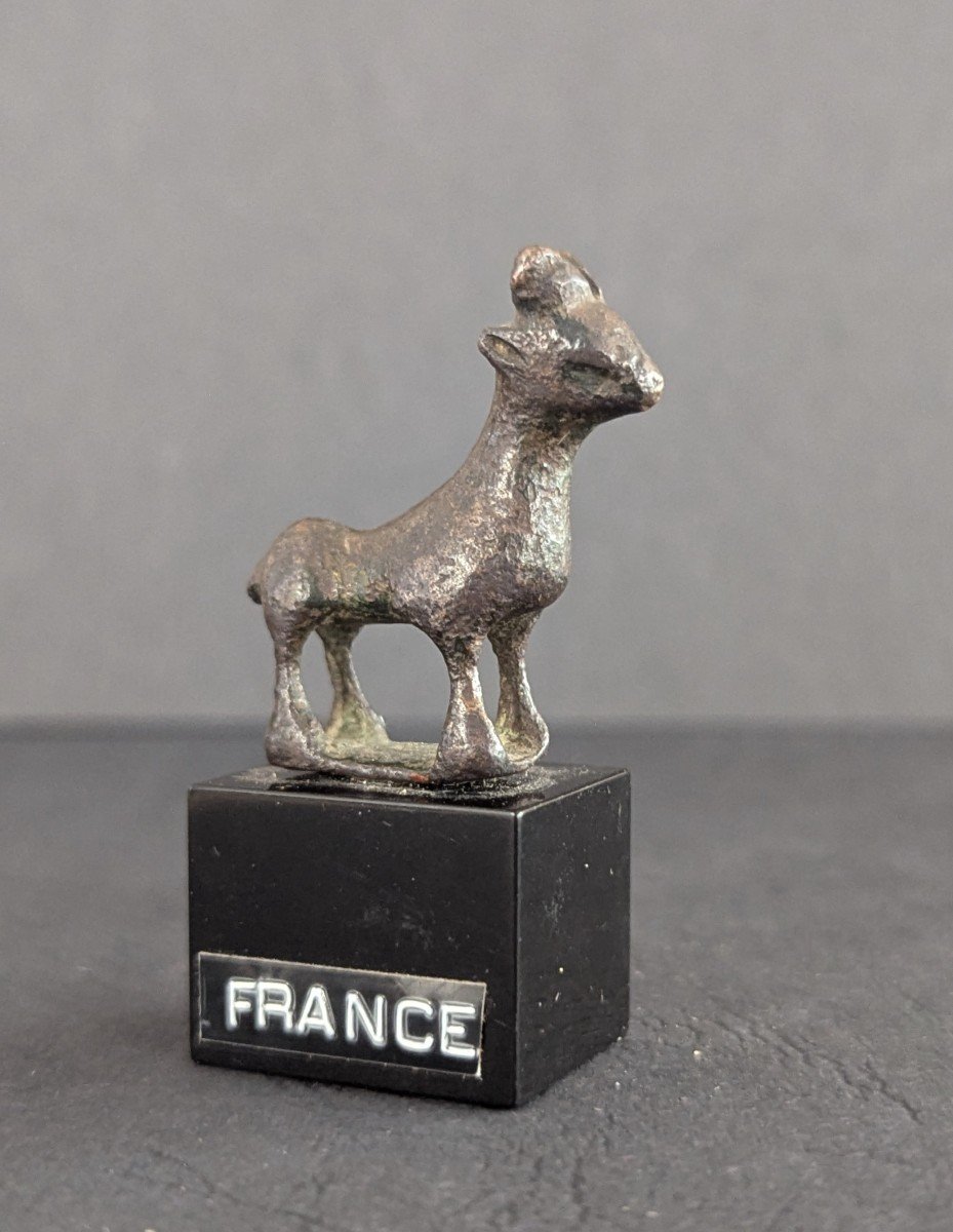 Very Rare Bronze Ram From The Gallo-roman Period - Old Collection - Gallic Antiquity-photo-3