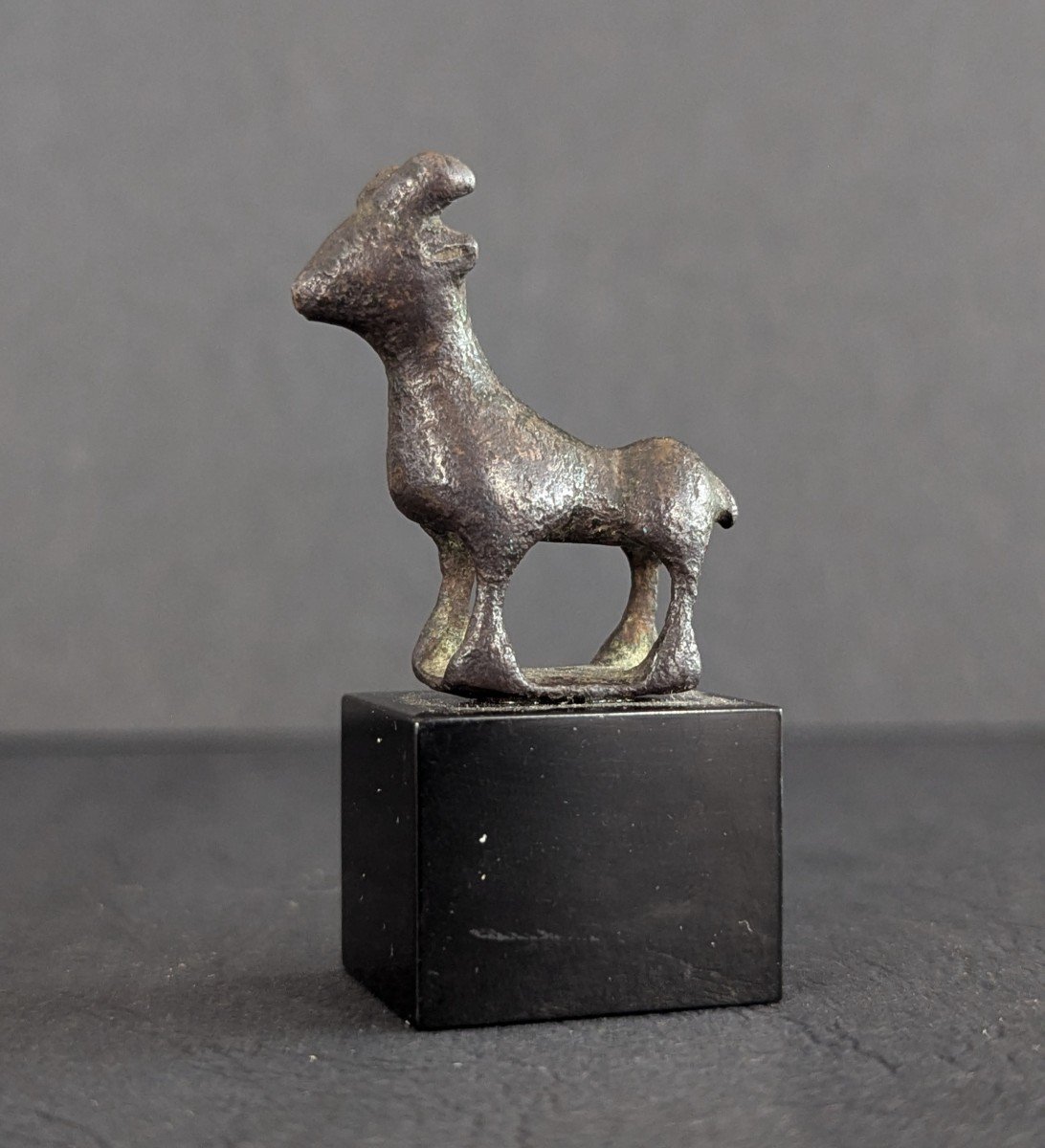 Very Rare Bronze Ram From The Gallo-roman Period - Old Collection - Gallic Antiquity-photo-6