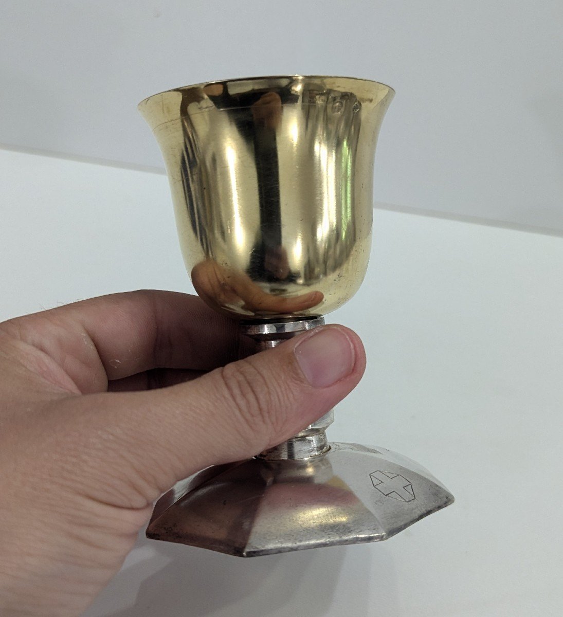 Chalice And Its Paten - Silver And Silver-plated Metal - Sacred Art-photo-6