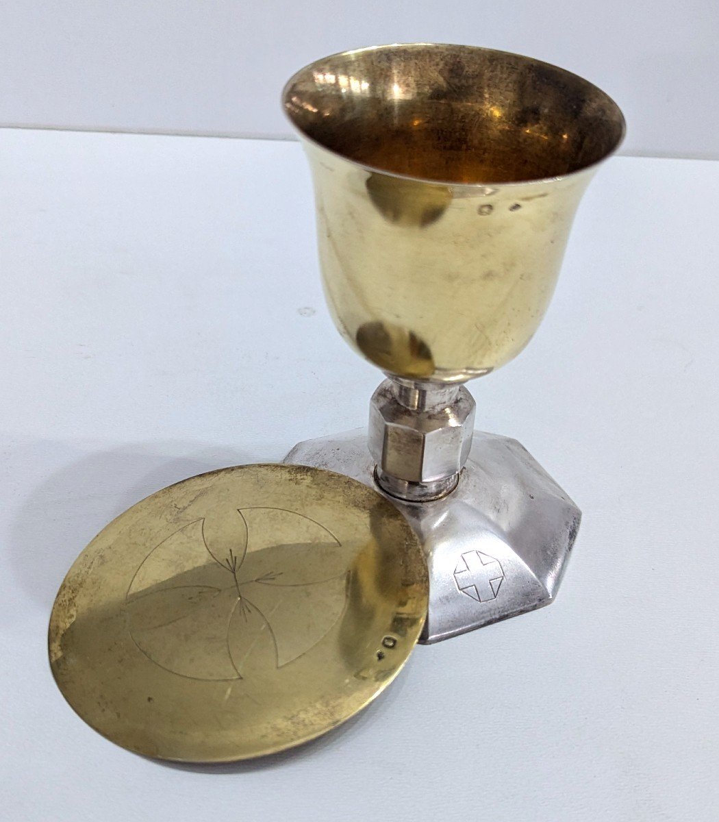 Chalice And Its Paten - Silver And Silver-plated Metal - Sacred Art