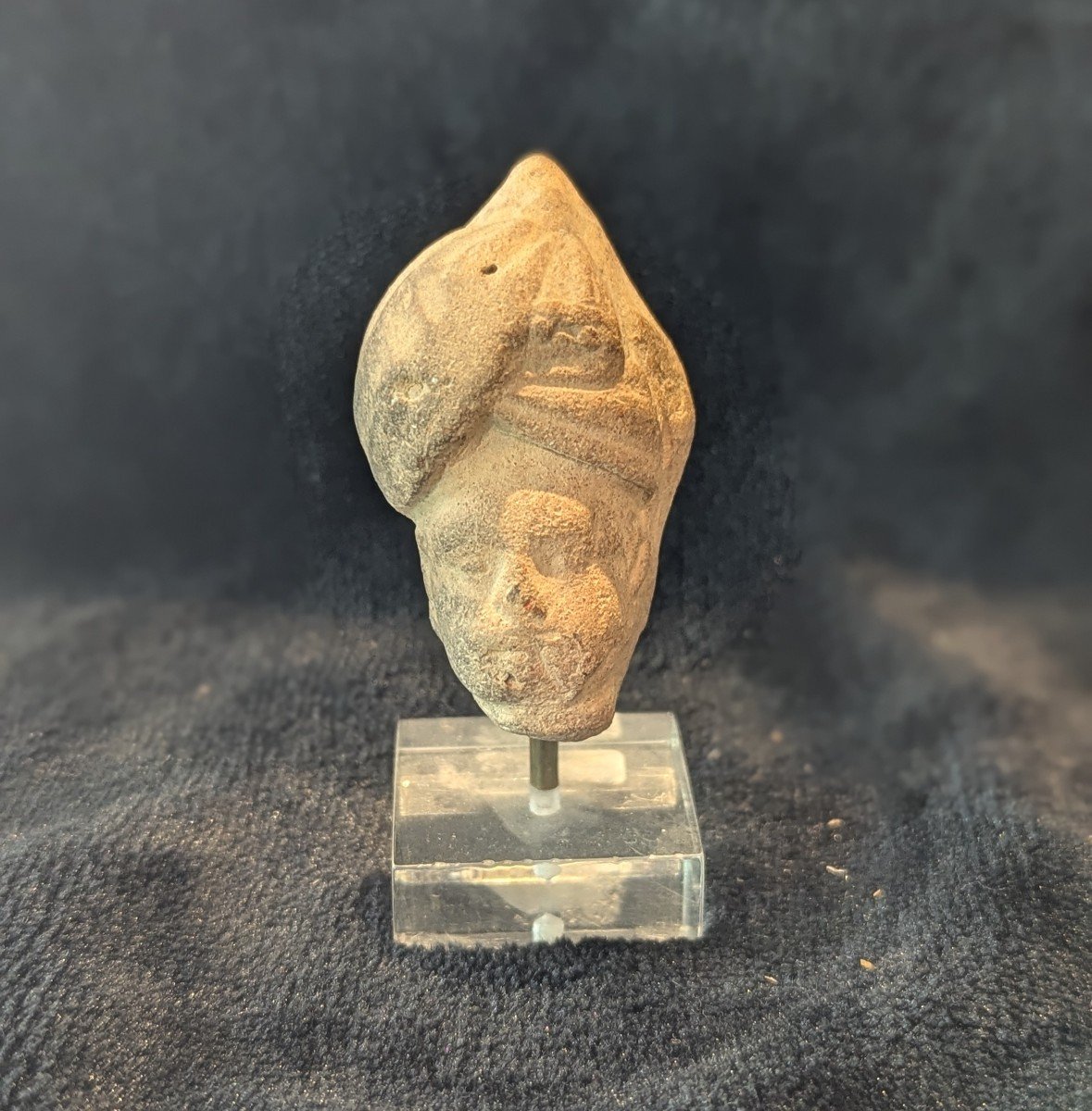 Tête Terre Cuite - Homme Au Turban - Art Du Gandhara - Archéologie -photo-4