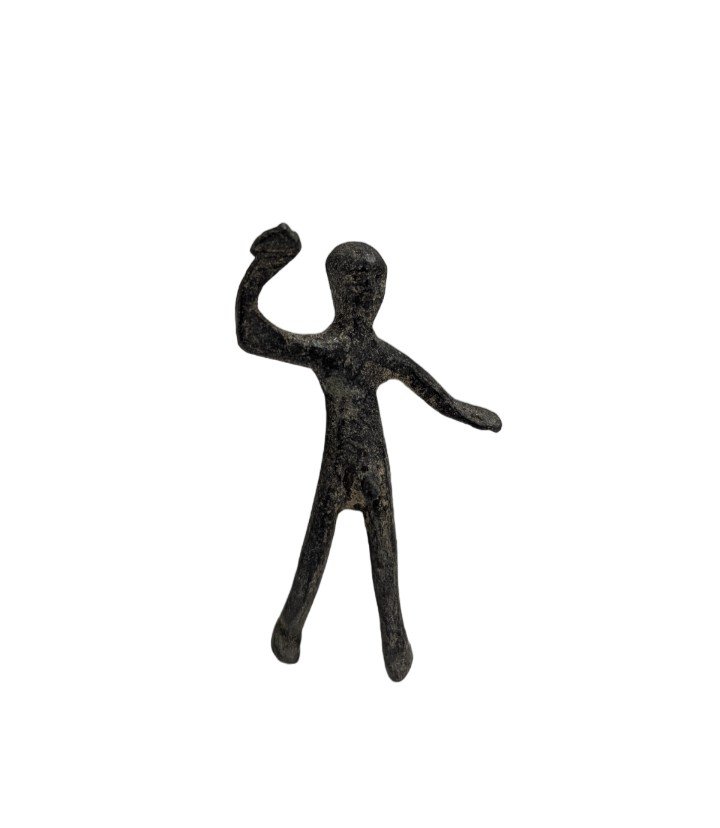 Human Votive Statuette - Bronze Warrior - Paleo-venetian Work-photo-2