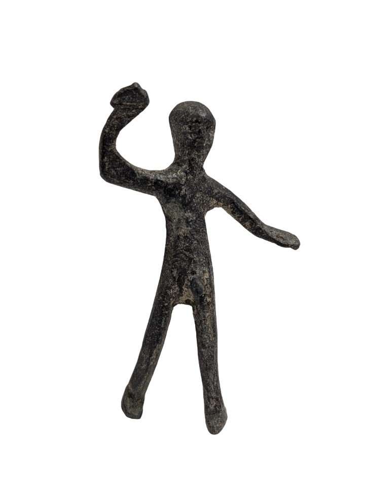 Human Votive Statuette - Bronze Warrior - Paleo-venetian Work