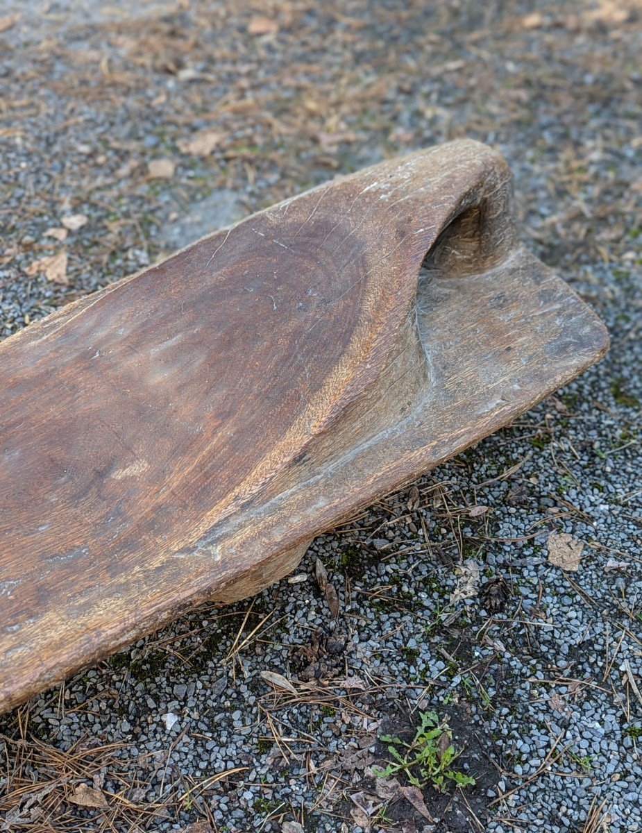 Large Monoxyl Wood Bed - Senoufo Culture - Ivory Coast - Origin-photo-2