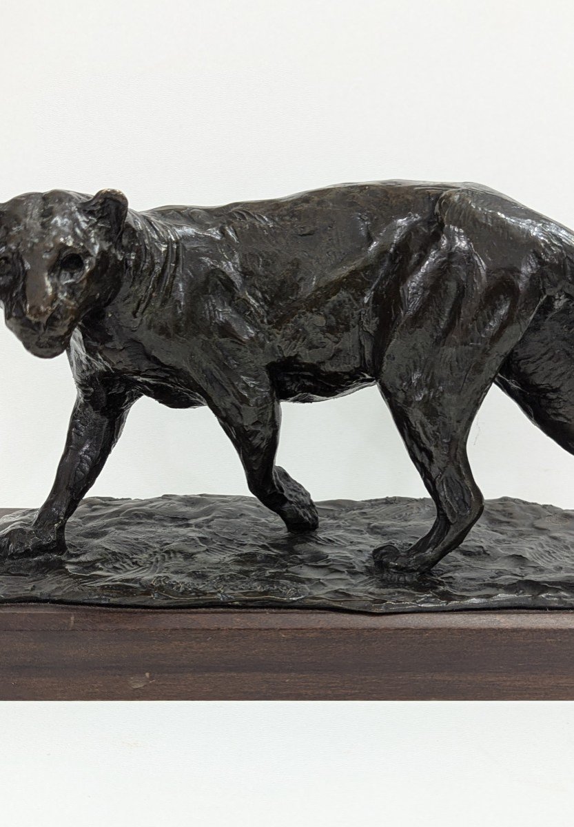 Bronze De Roger Godchaux - Lionne Se Tournant – Cire Perdue – Fonte Susse  Frères-photo-3