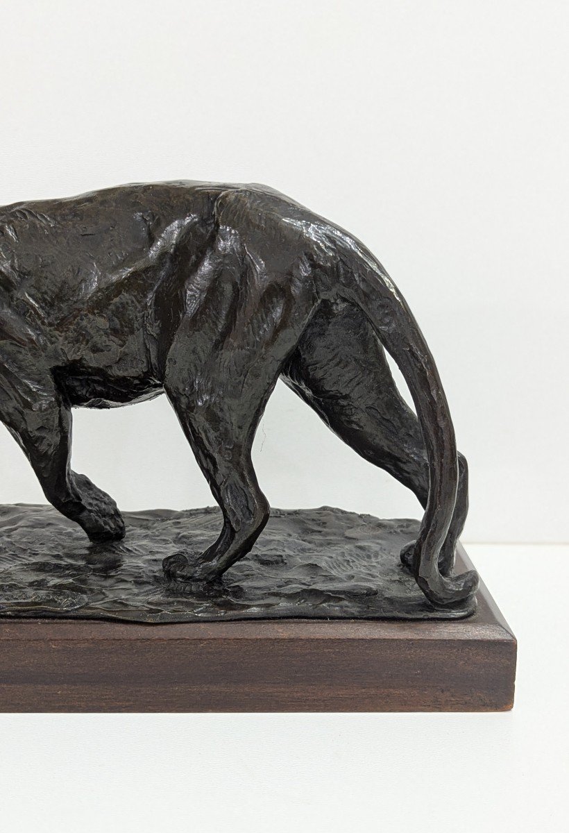 Bronze De Roger Godchaux - Lionne Se Tournant – Cire Perdue – Fonte Susse  Frères-photo-4