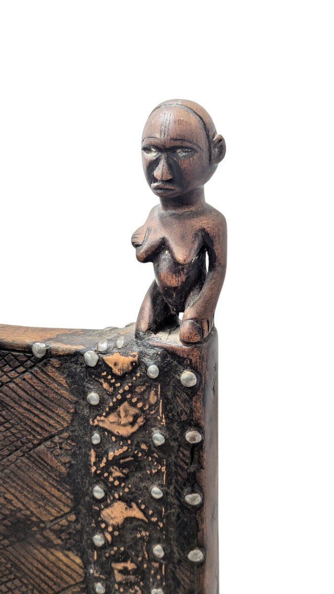 Siège De Chef Chokwé En Bois Sculpté – Angola – Rdc -photo-3