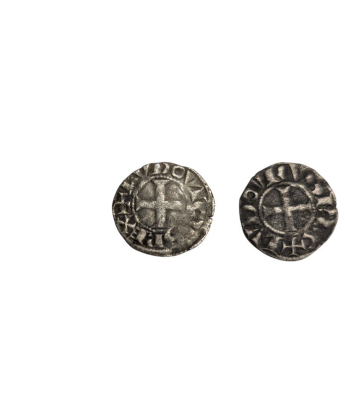 Three Deniers Tournaments Of Saint-louis - Medieval Coins - Numismatics -photo-4