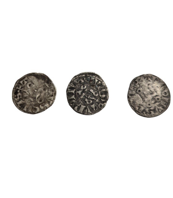 Three Deniers Tournaments Of Saint-louis - Medieval Coins - Numismatics -photo-1