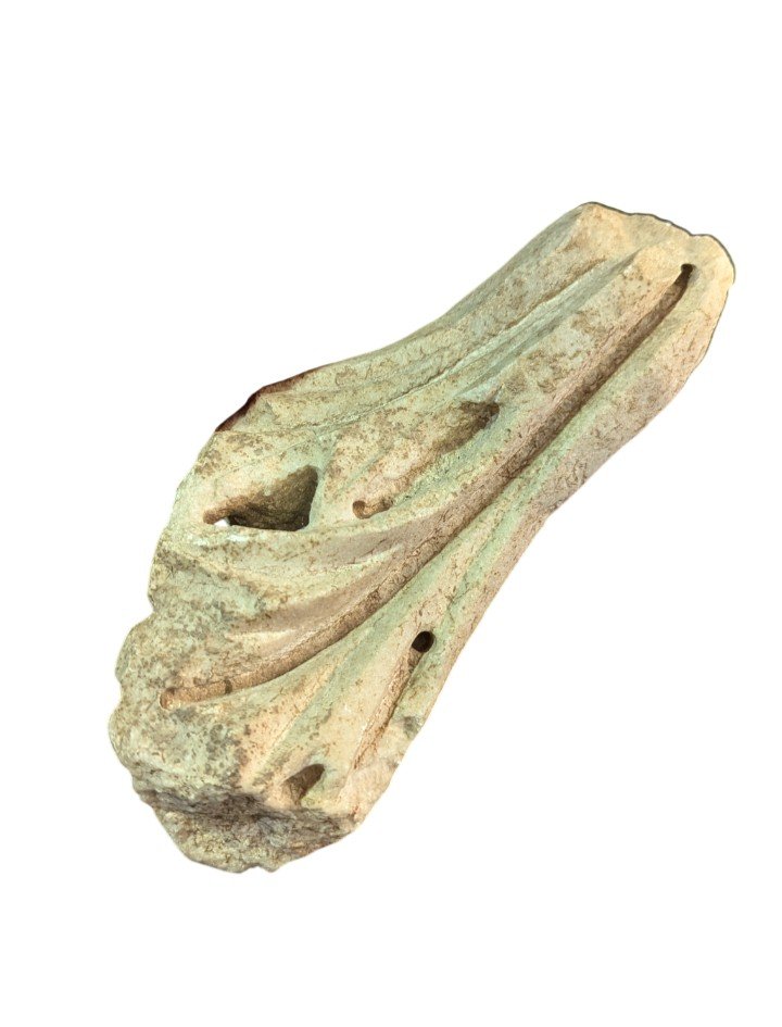 Fragment De Marbre Romain – Feuille D’acanthe – Archéologie -photo-4