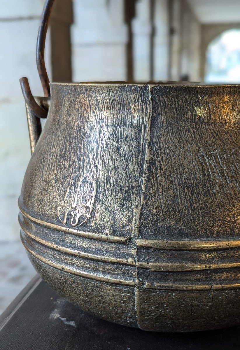 Bronze Oule – Dated 1618 – Cauldron – 17th Century – Early Period-photo-2