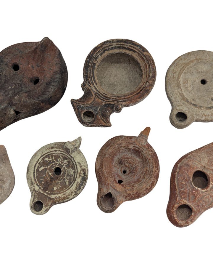 Lot Of 10 Roman Oil Lamps - Collection - Archaeology - Christmas Gift -photo-2