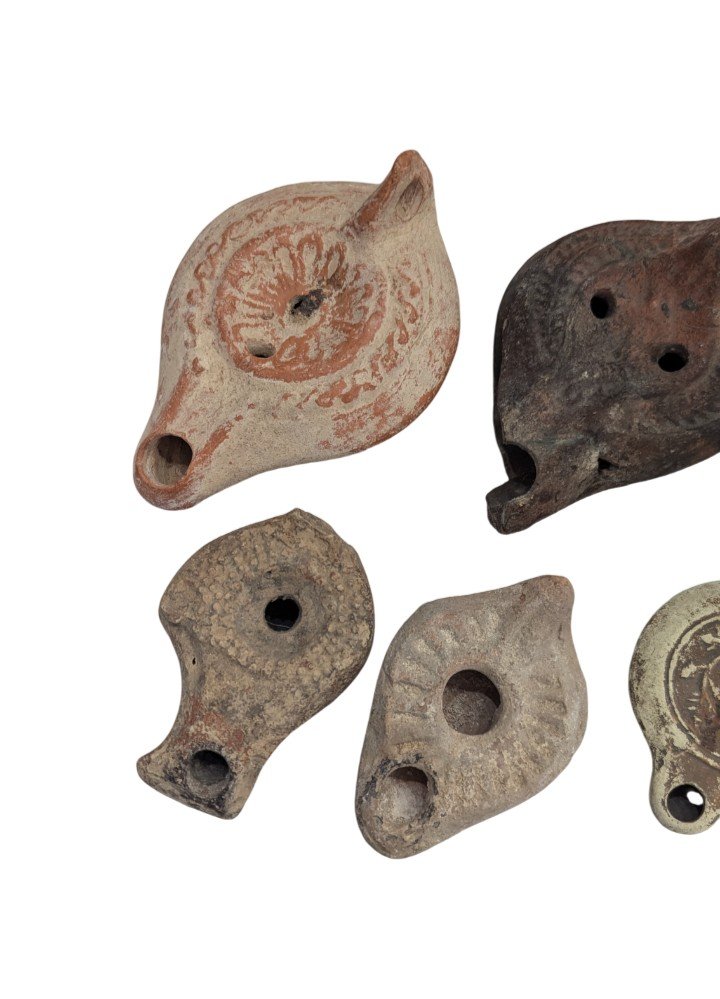 Lot Of 10 Roman Oil Lamps - Collection - Archaeology - Christmas Gift -photo-7