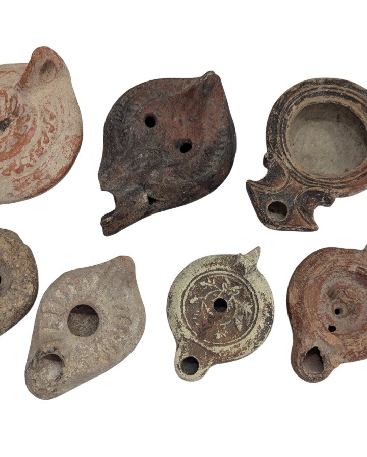 Lot Of 10 Roman Oil Lamps - Collection - Archaeology - Christmas Gift -photo-8