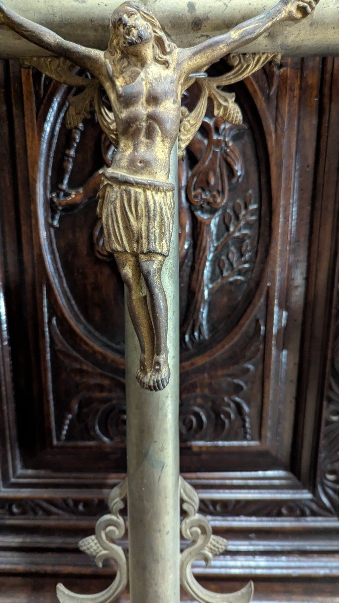 Croix De Procession - Bronze - XIXe Siècle - 61cm-photo-1