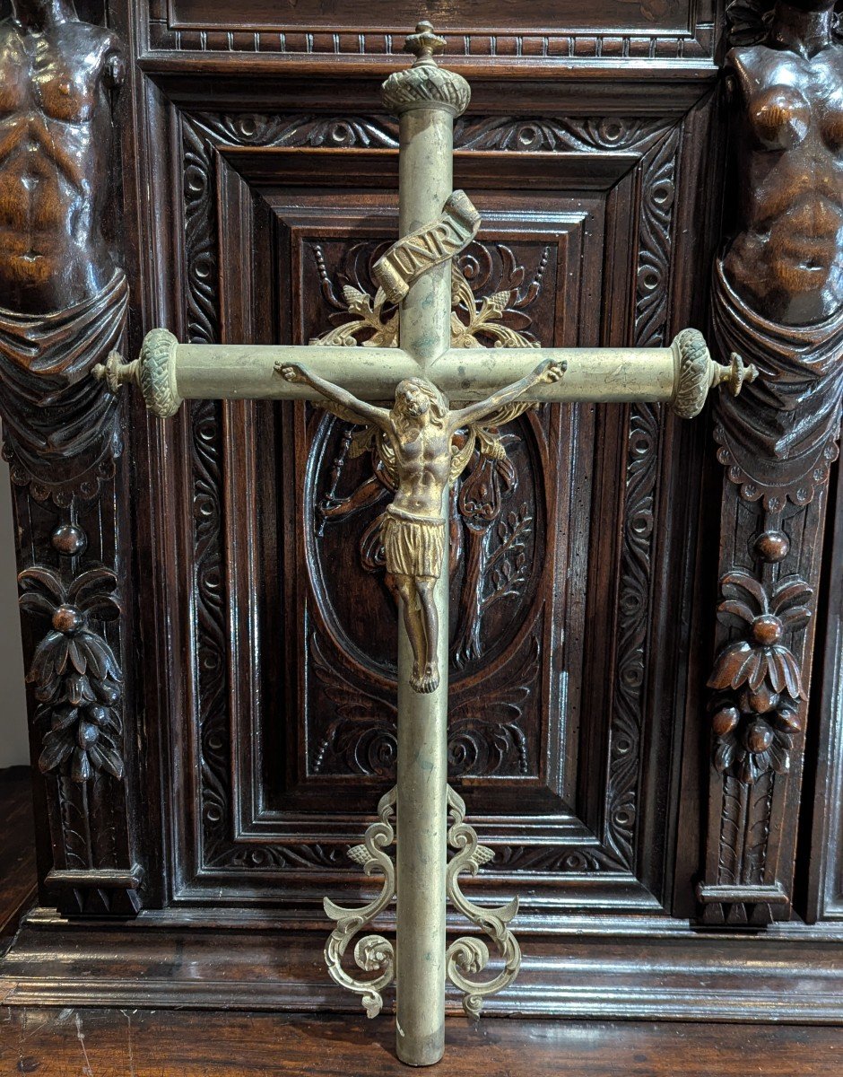 Croix De Procession - Bronze - XIXe Siècle - 61cm