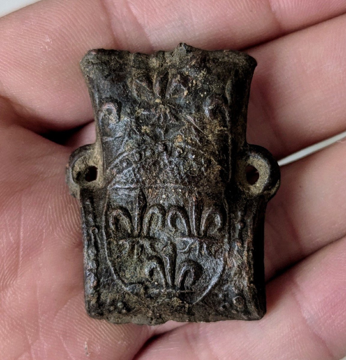 Ampoule De Pélèrin - Armes De France Et Isabeau De Bavière - Vers 1420