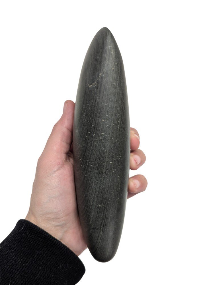 Large Polished Green Stone Axe - Taino Culture - Pre-columbian West Indies - 1000-1492-photo-3