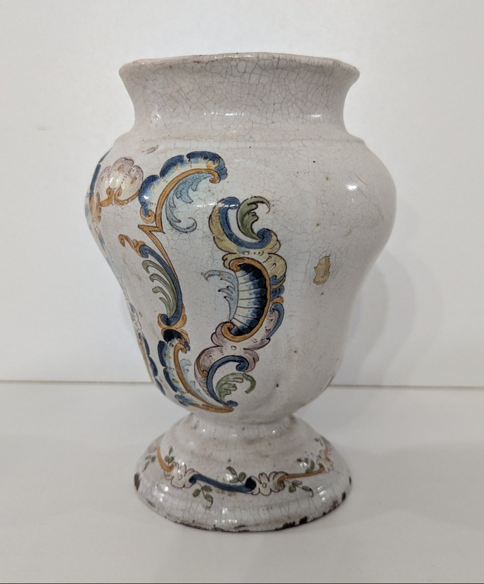 Earthenware Vase From The Giustiniano Factory - 18th Century - Pharmacy Jar -photo-1