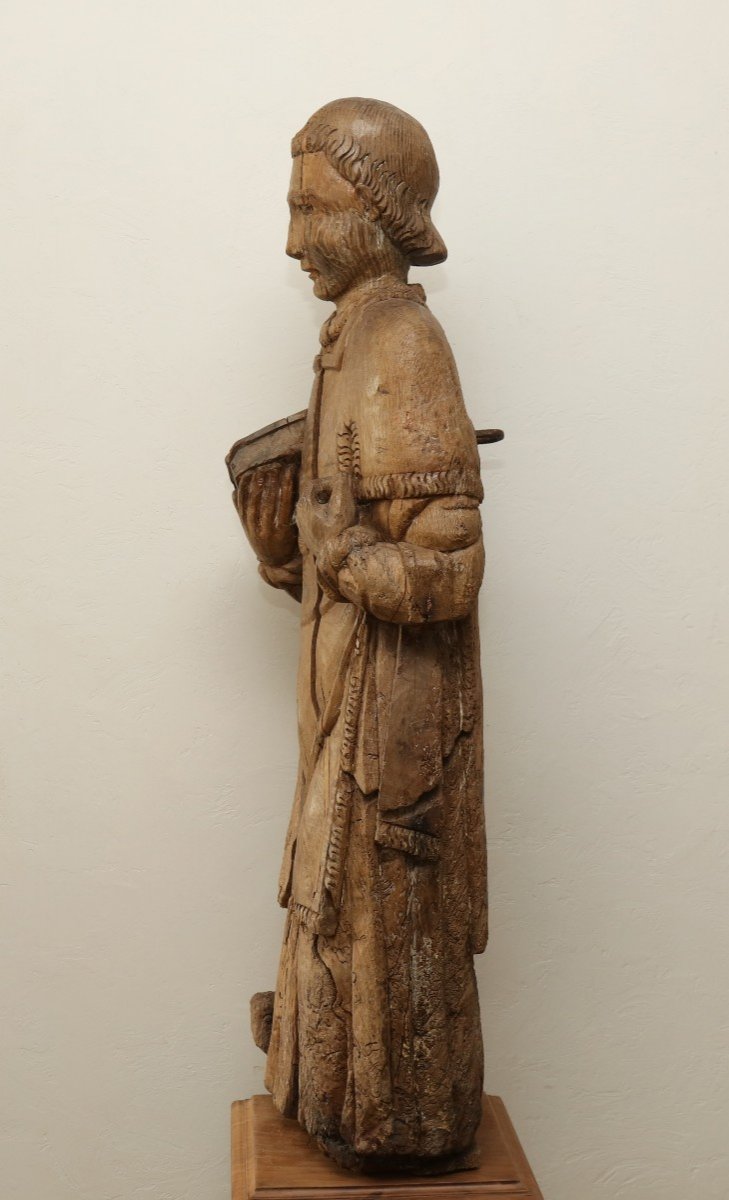 Large 16th Century Statue Of Saint-etienne-photo-2