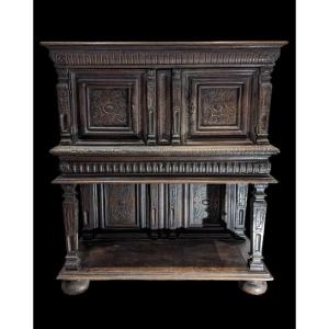 Renaissance Credenza In Oak 16th Century Dresser