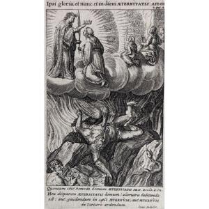 Gravure "le Jugement Dernier" - Joan Sadeler - 1630