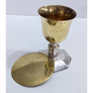 Chalice And Its Paten - Silver And Silver-plated Metal - Sacred Art