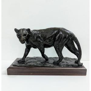 Bronze De Roger Godchaux - Lionne Se Tournant – Cire Perdue – Fonte Susse  Frères