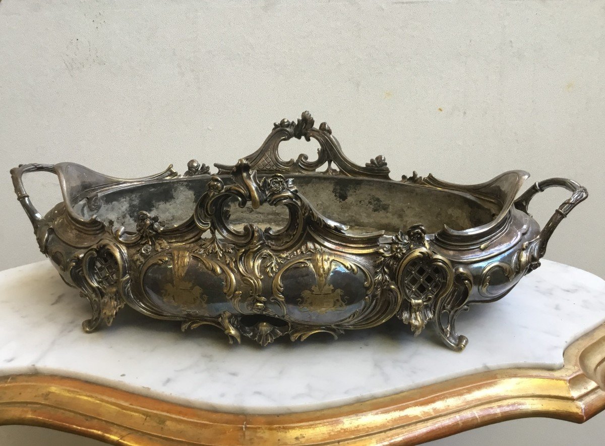 Silver-plated Planter, 19th Century