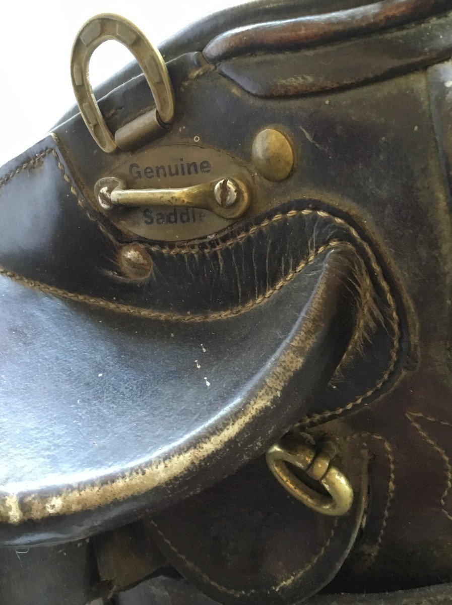 Leather Saddle, Late 19th Century-photo-1