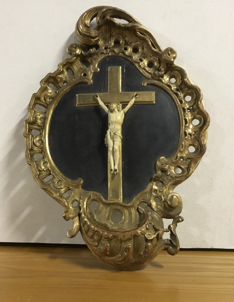 Rocaille Frame With Christ, 18th Century-photo-4