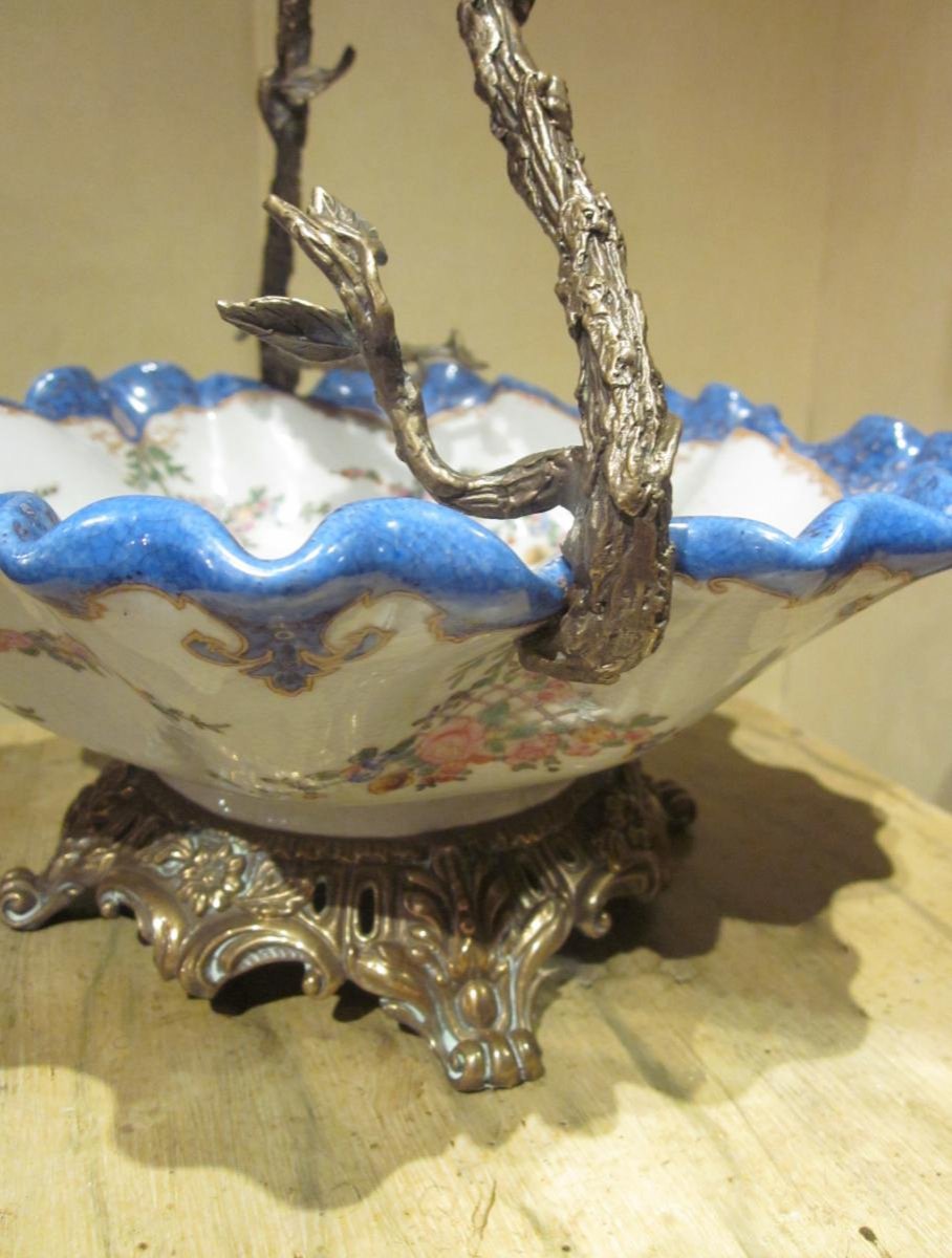 Earthenware Cup, Frame Decorated With Birds-photo-1