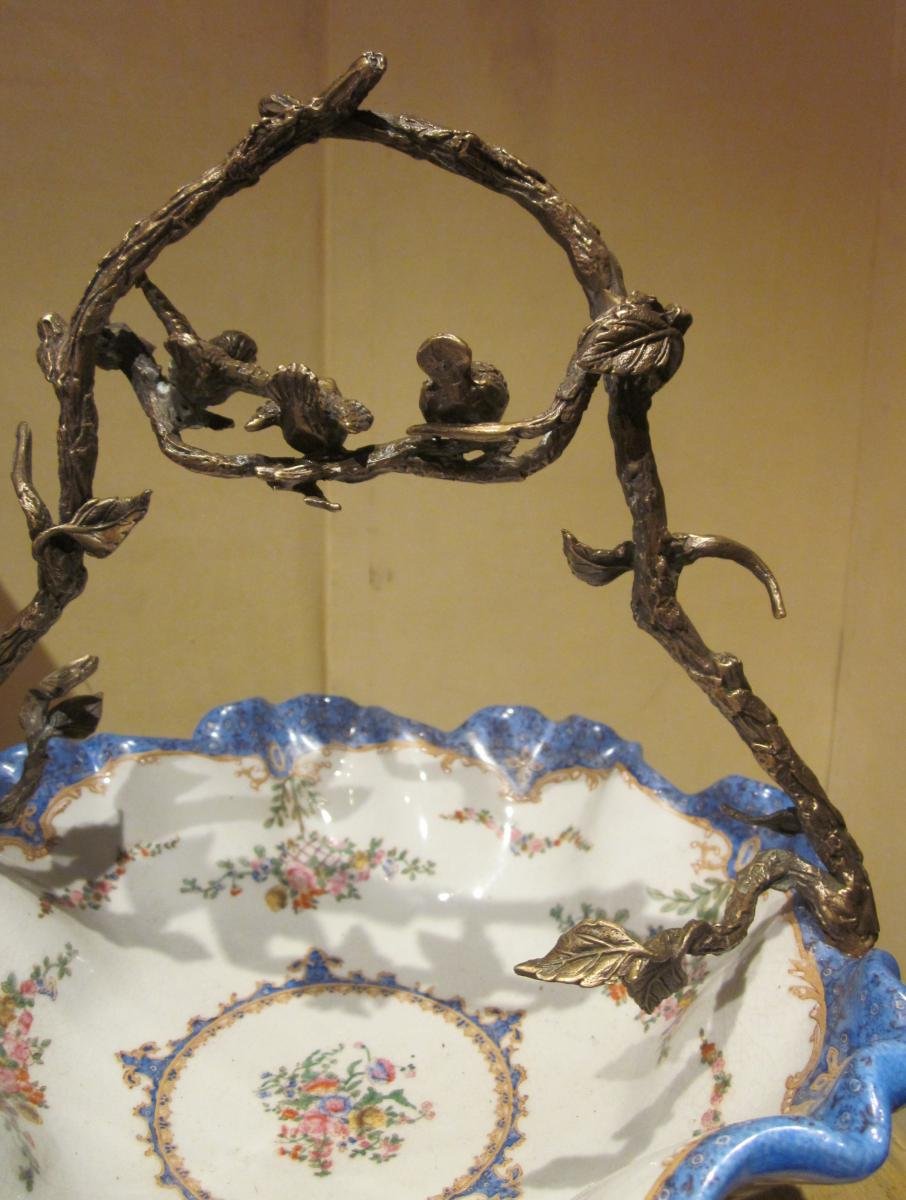 Earthenware Cup, Frame Decorated With Birds-photo-2