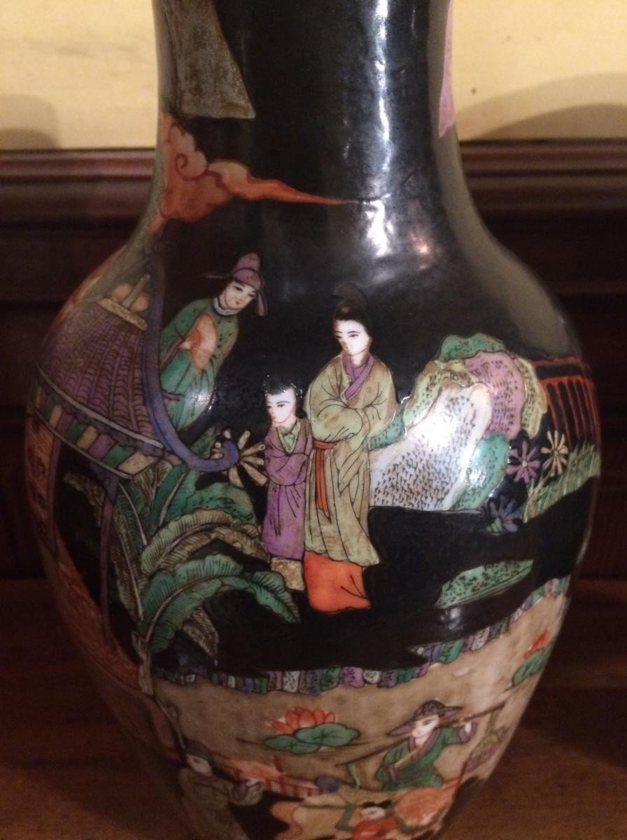 Pair Of Porcelain Vases, China, 20th Century-photo-2