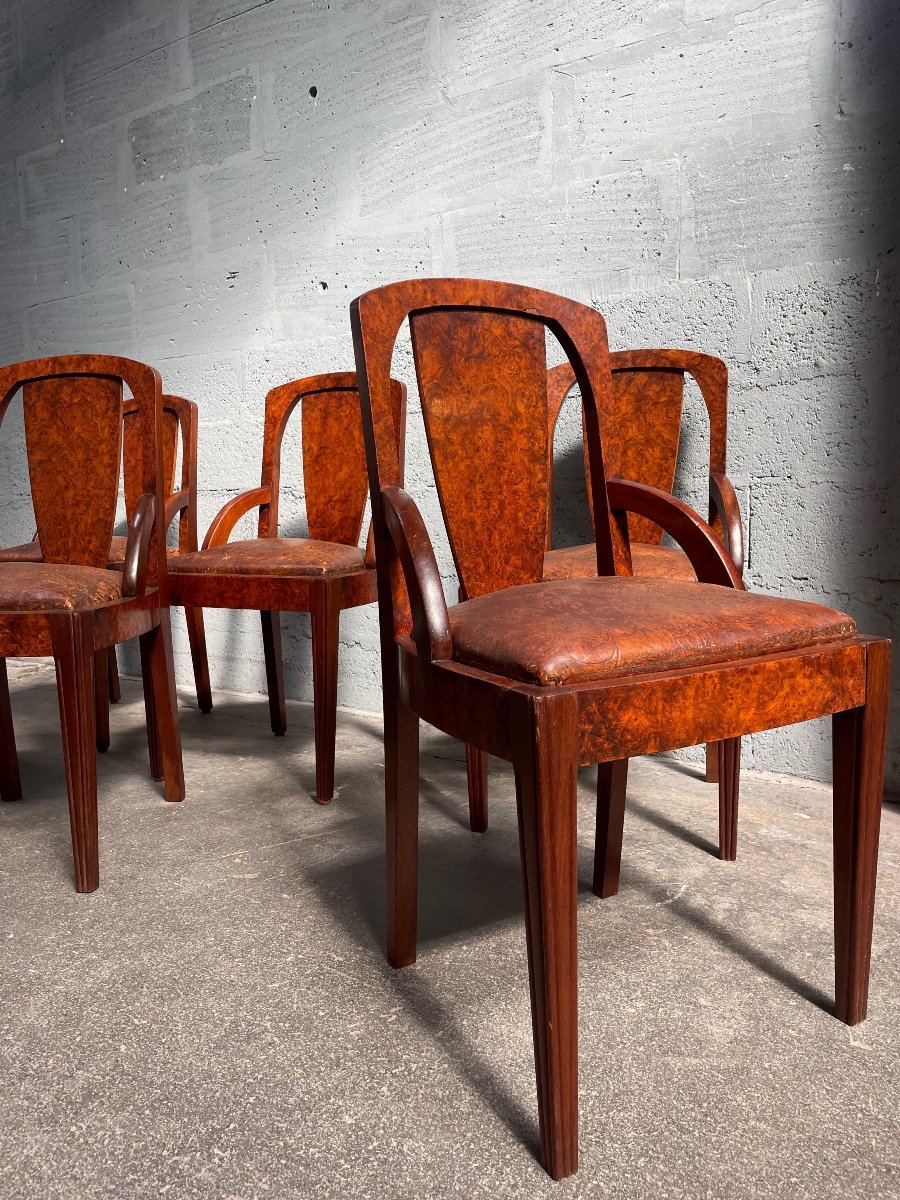 Suite Of Six Art Deco Chairs 