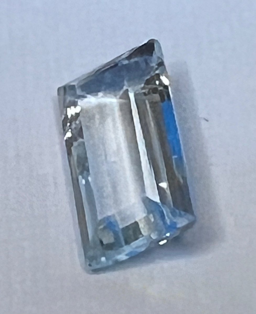 Semi Precious Stone Aquamarine Emerald Cut 6.54 Ct-photo-2