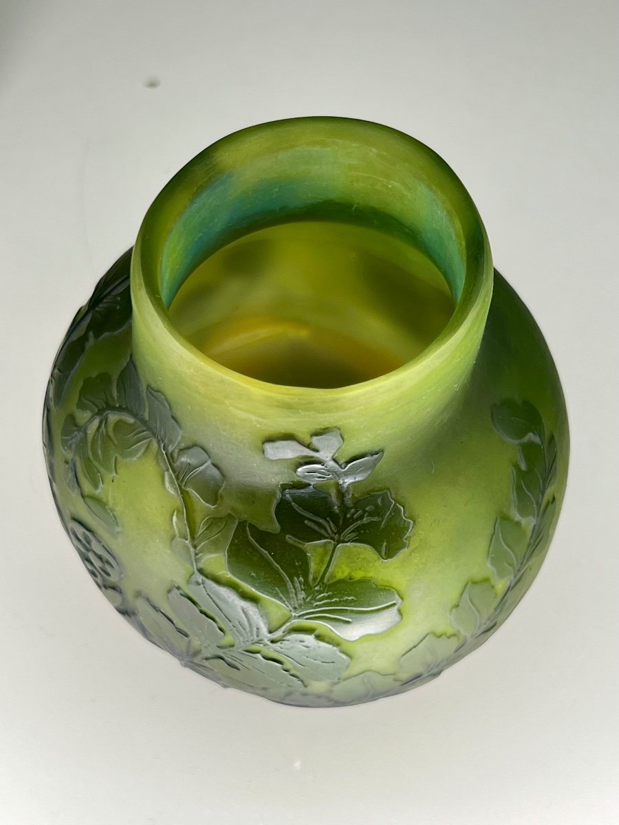 Art Deco Galle Glass Paste Vase (daum Legras Muller) Art Deco-photo-2