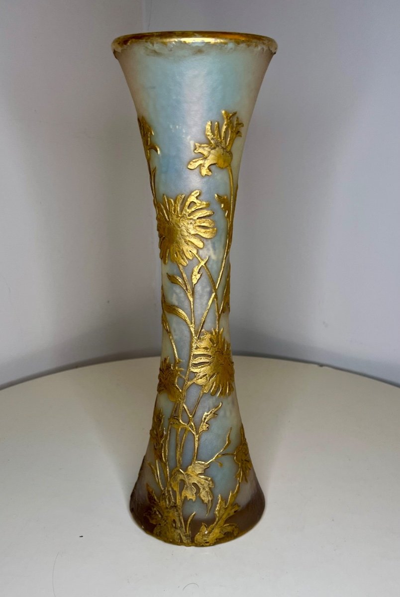 Large Daum Glass Paste Vase 19th Century-photo-3