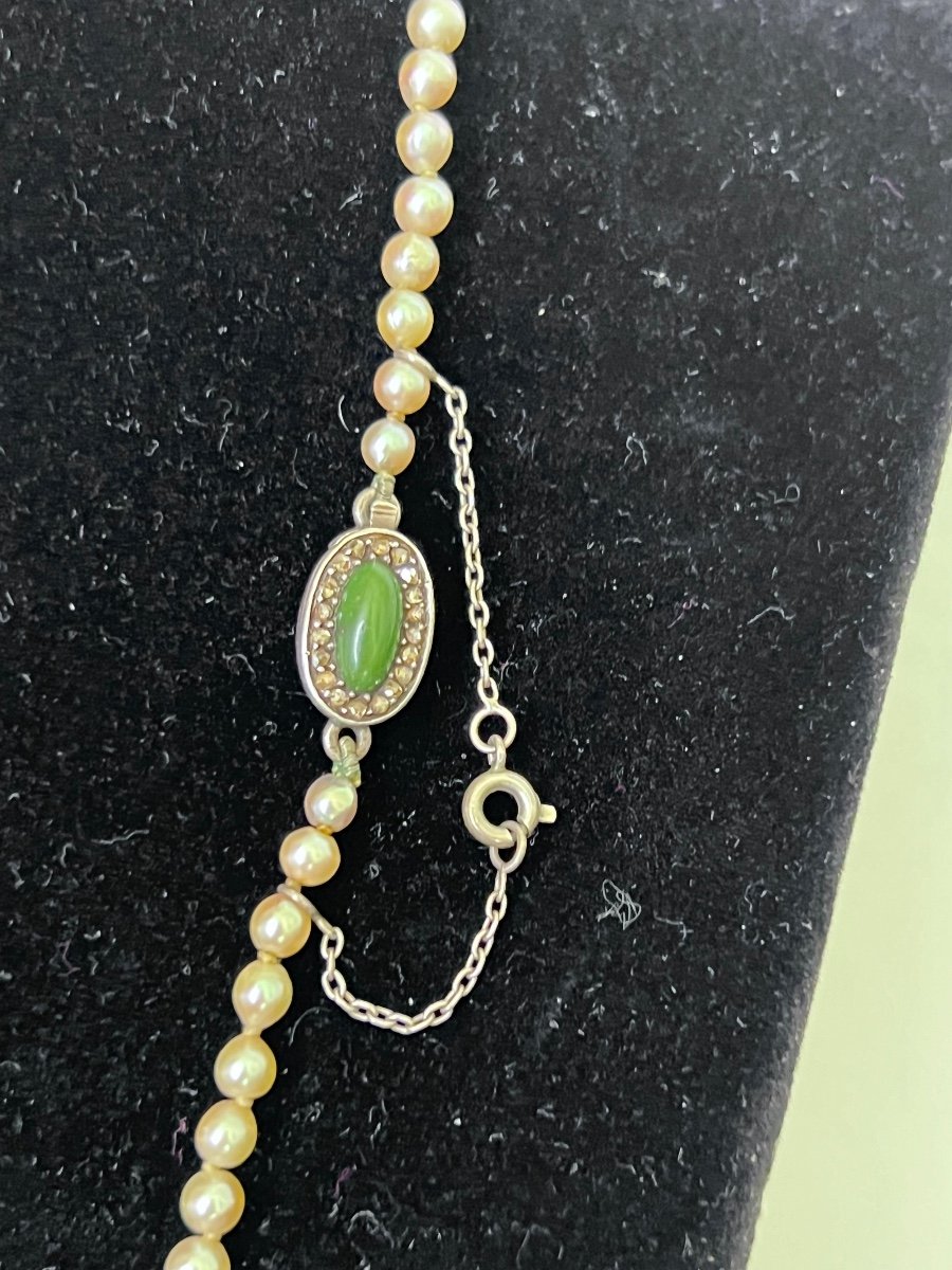 Necklace 91 Cultured Pearls Silver Clasp 49 Cm-photo-3