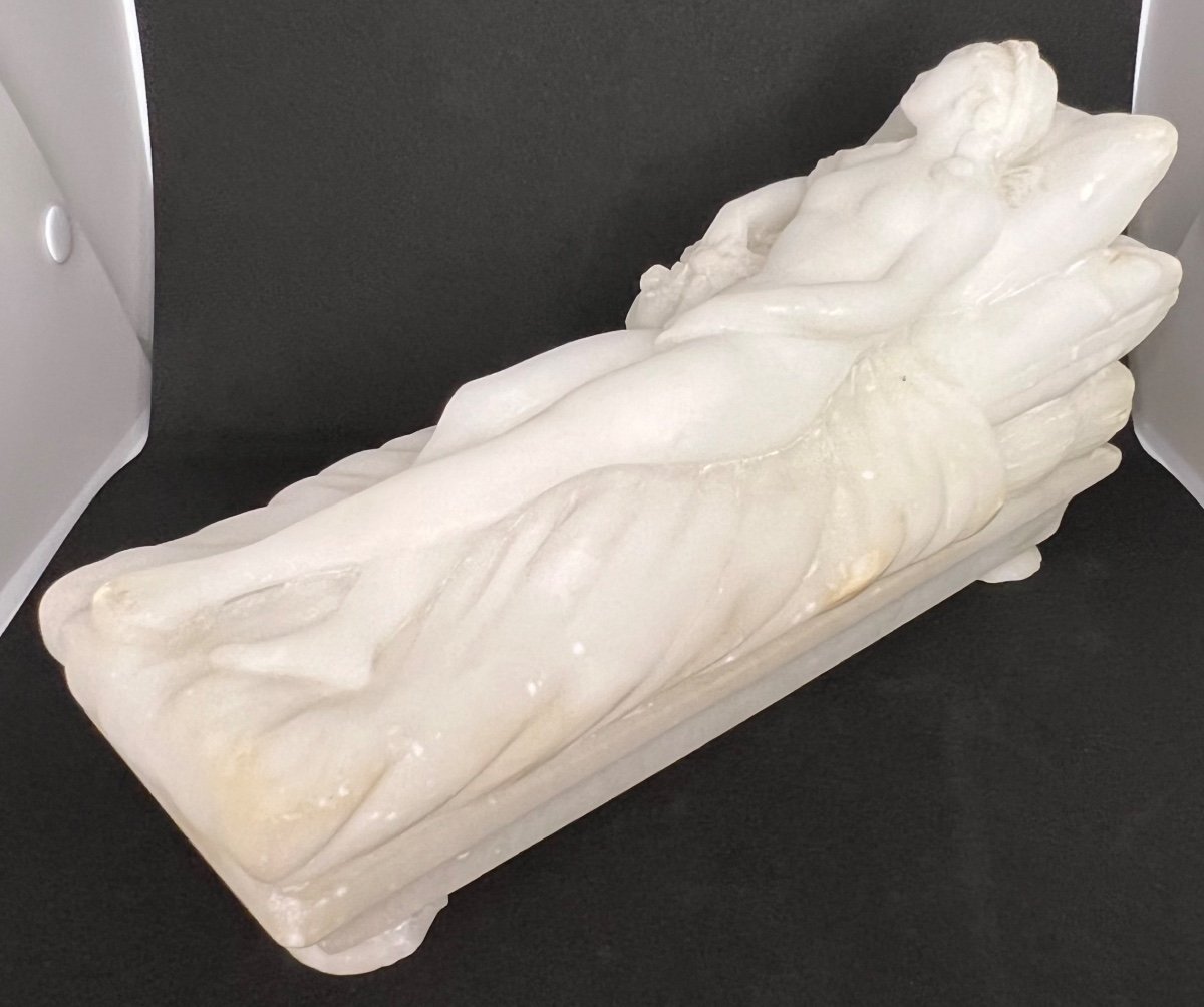 Subject Sculpture Alabaster Orpheus Circa 1900-photo-3