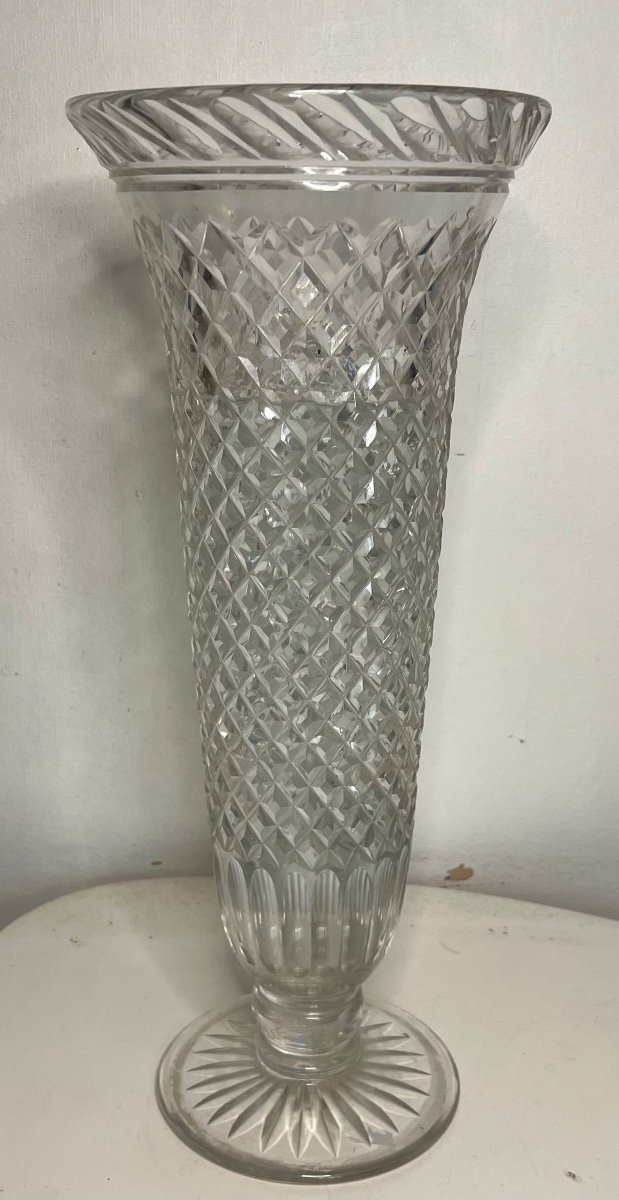 Tres Grand Vase En Cristal 50 Cm-photo-2