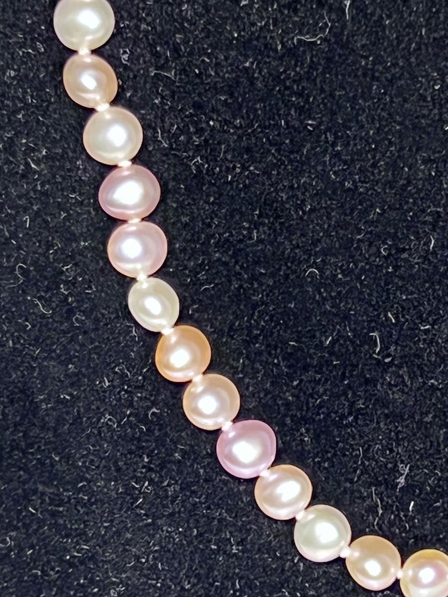 Cultured Pearl Necklace 45 Cm 750 °/°° Gold Clasp-photo-3