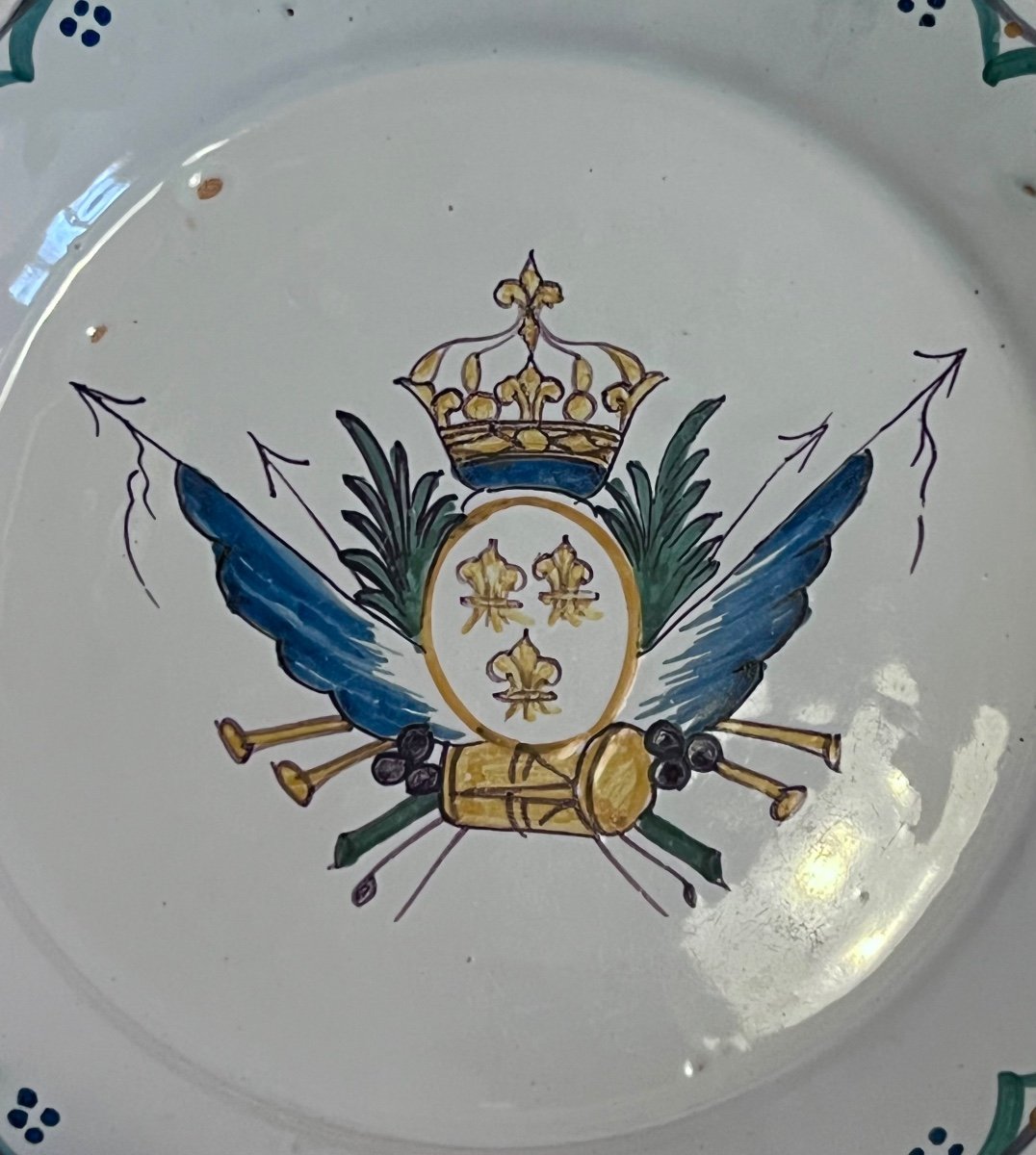 Pre-revolutionary Plate In Nevers Earthenware, 18th Century