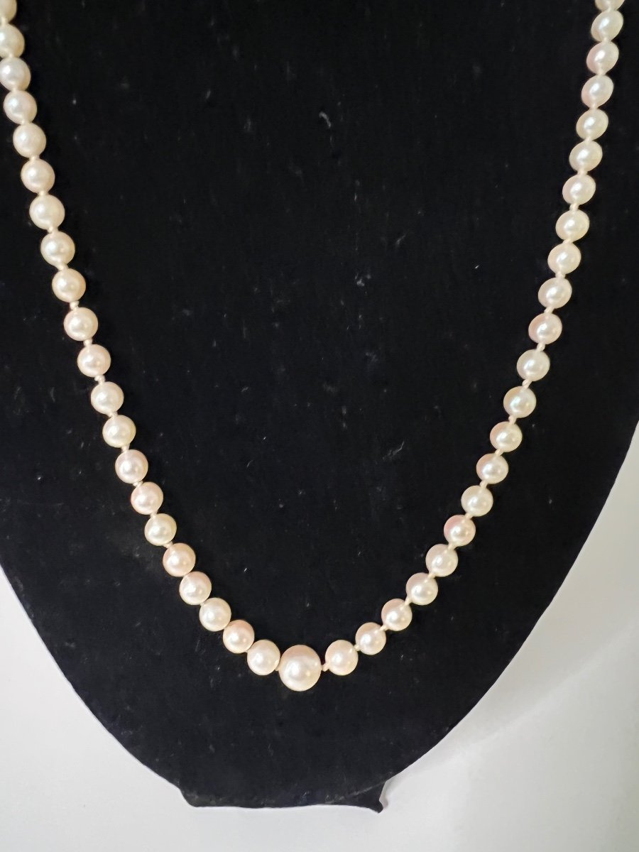 Collier 91 Perles De Culture Fermoir Or 18k 51,5 Cm-photo-2