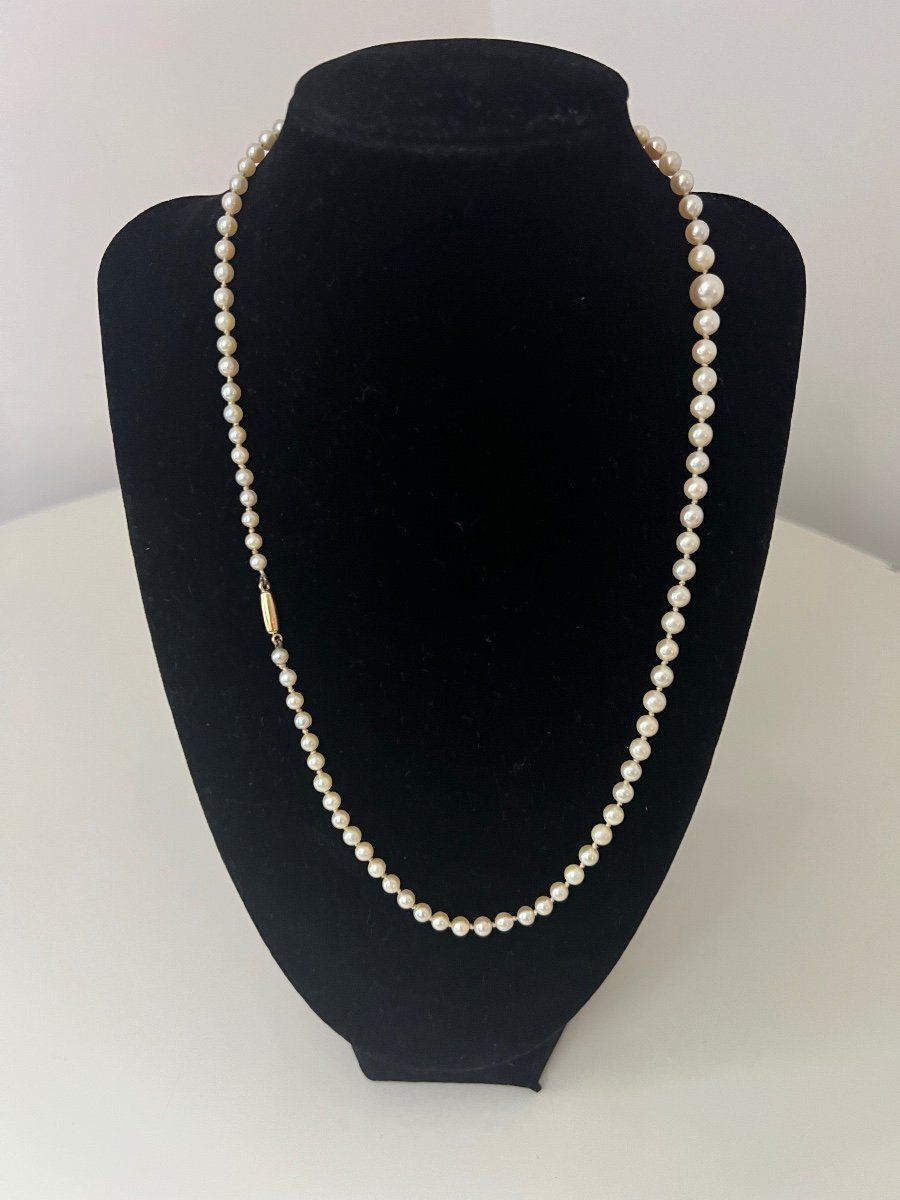 Collier 91 Perles De Culture Fermoir Or 18k 51,5 Cm-photo-3