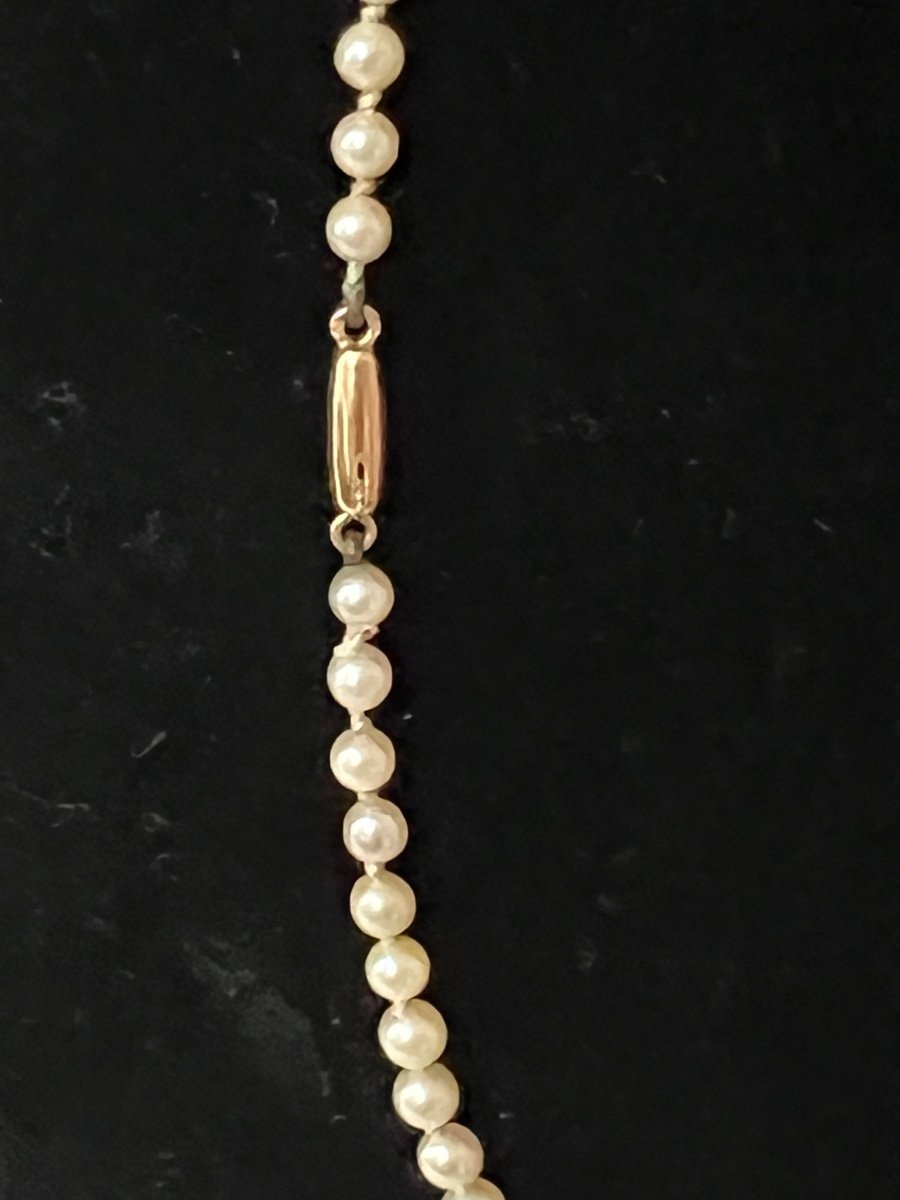 Collier 91 Perles De Culture Fermoir Or 18k 51,5 Cm-photo-4