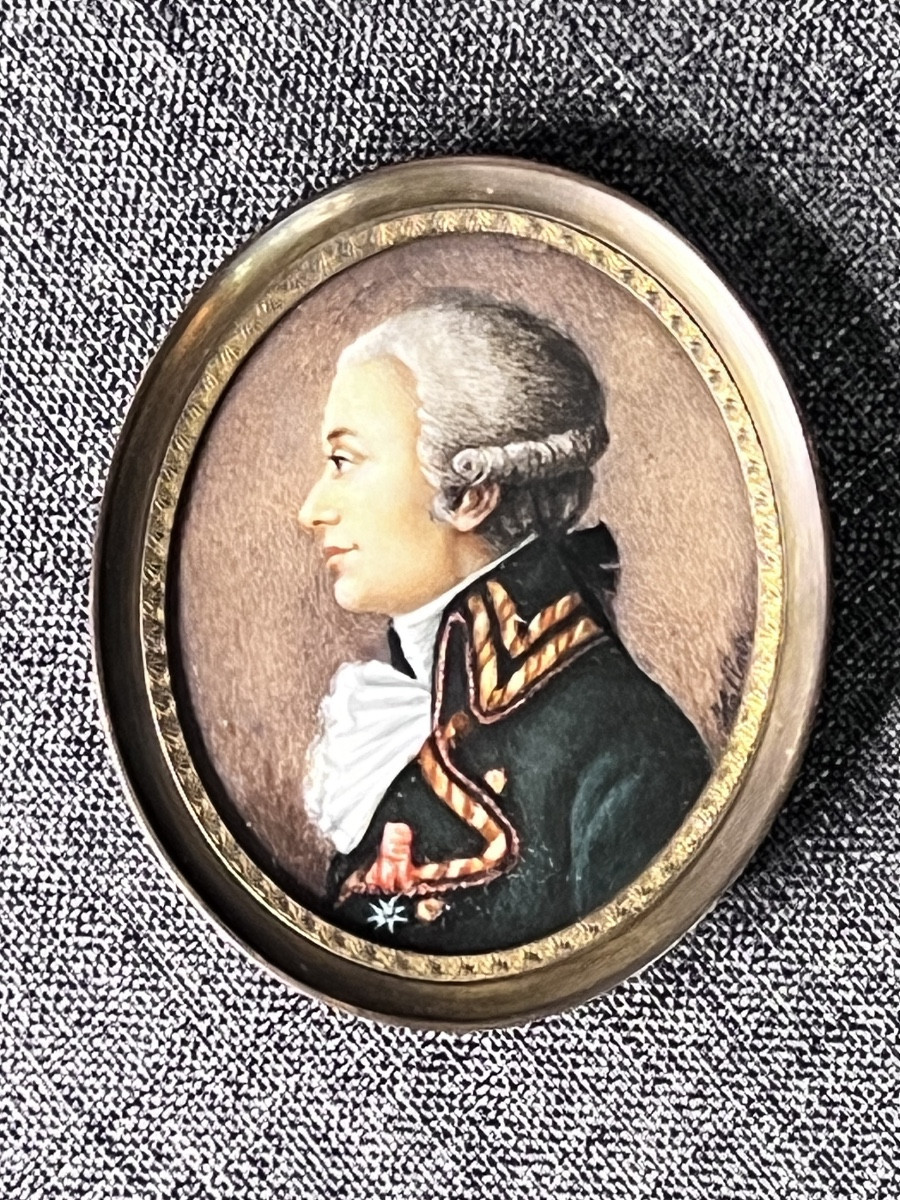 Portrait Miniature GENERAL DU MOURIEZ XIX Eme 