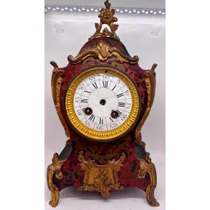 Carcass Box Box Cartel Boulle Ecaille 19 Eme Century Clock Uhre Pendulum